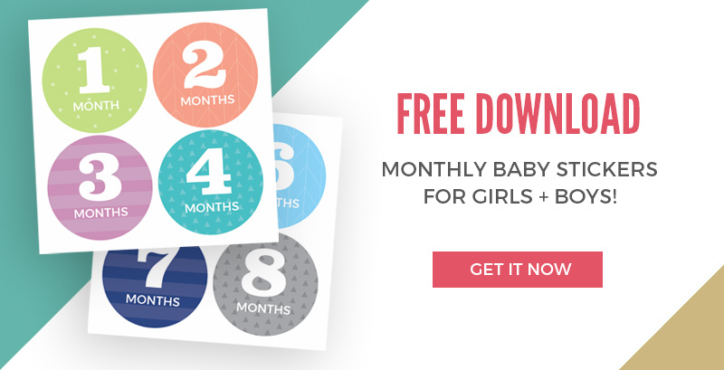 Free Download! Monthly Baby Sticker Printable. Monthly baby stickers are a great way to record your baby’s growth. Baby monthly stickers make great baby shower gifts for new moms!