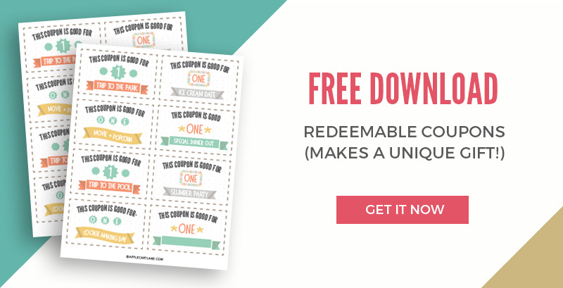 Free Download! Printable experience coupons from Applecart Lane