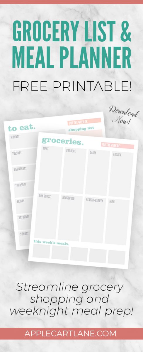 Meal planning printable that will help you meal plan like a boss! Meal Planning for Beginners - Meal planing on a budget, Meal Planning Ideas - Weekly Meal Plan - Meal Plan Recipies - Meal Plan Grocery List - Printable grocery list - grocery list printable 
