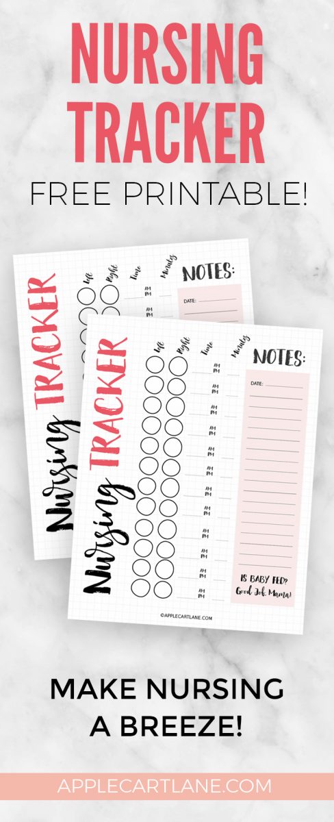 Hey Mama! Keep track of all of that important stuff that comes along with nursing with my free printable nursing tracker!