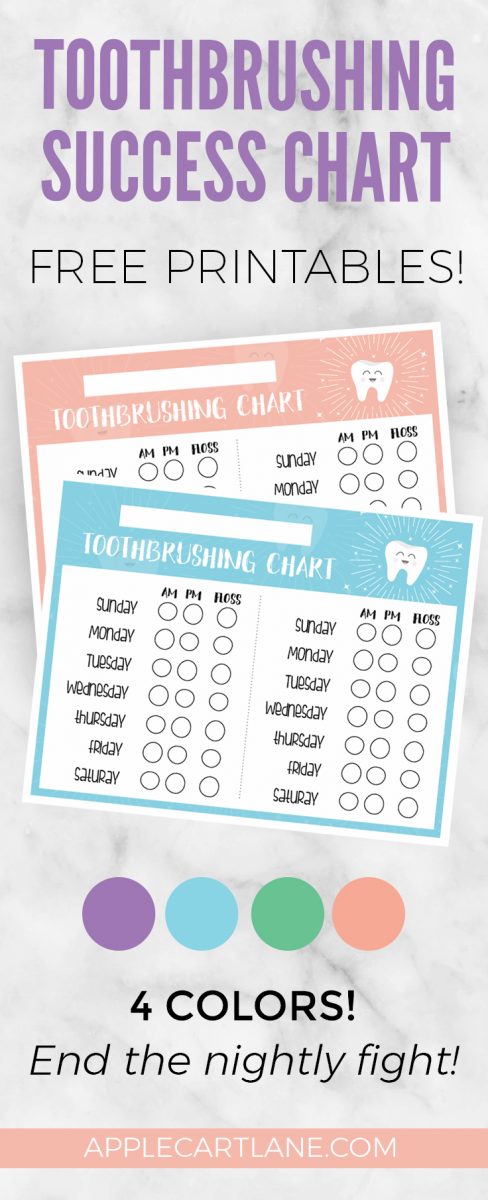 Make toothbrush time fun for your toddler with this free printable toothbrushing success chart! It helped my toddler so much!