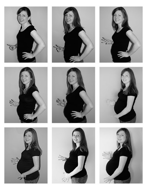 Cute way to document pregnancy! Take monthly pics of your growing baby bump!