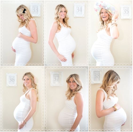 Cute way to document pregnancy! Take monthly pics of your growing baby bump!