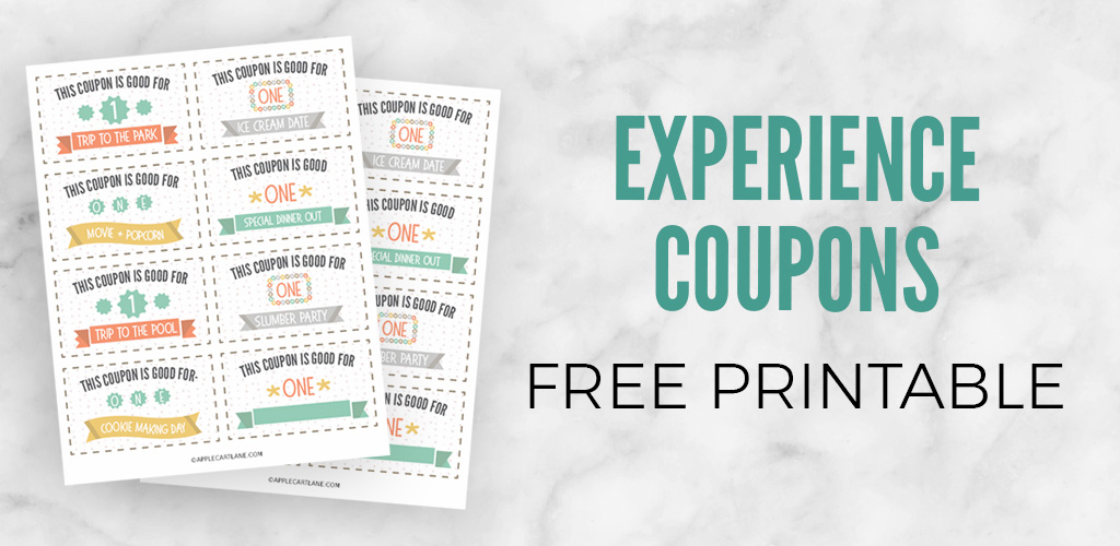 Looking for the perfect gift idea? Free Download! Printable experience coupons that are perfect for any child!