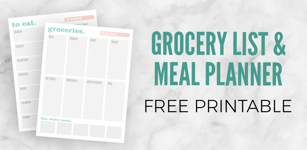 Meal planning printable that will help you meal plan like a boss! Meal Planning for Beginners - Meal planing on a budget, Meal Planning Ideas - Weekly Meal Plan - Meal Plan Recipies - Meal Plan Grocery List - Printable grocery list - grocery list printable