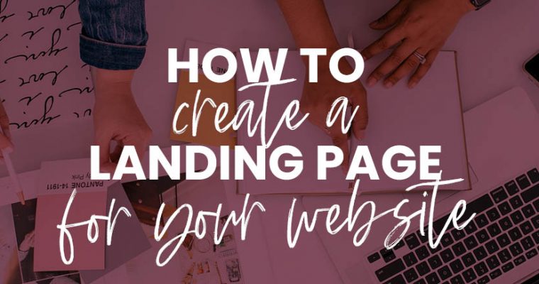 how to create a landing page for your website