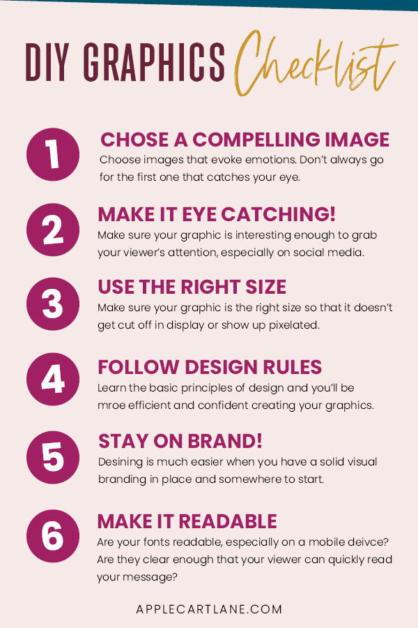 Diy Graphic Design checklist