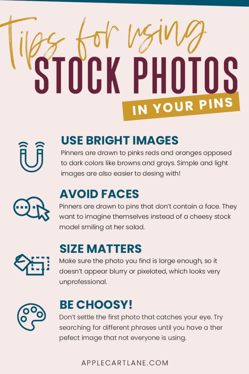 Tips for using stock photos in your pins