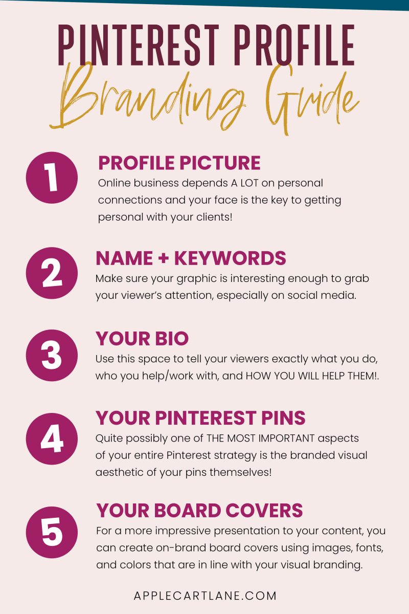 Branding your Pinterest for Business Profile Checklist